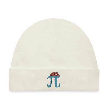 Gemütliches Faultier Pi Tag Mathe Kunst - Baby Premium Organic Mütze - Naturweiß - Vorne