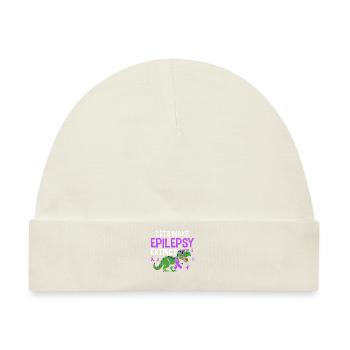 Lasst uns den Epilepsie ausgestorbenen lustigen Dinosaurier machen - Baby Premium Organic Mütze - Naturweiß - Vorne