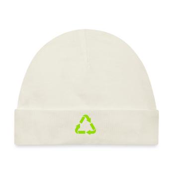 Recycling - Baby Premium Organic Mütze - Naturweiß - Vorne