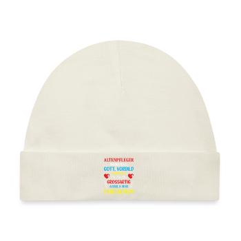 Altenpfleger Geschenk Altenpflege Pflegefachkraft - Baby Premium Organic Mütze - Naturweiß - Vorne