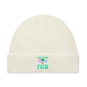 Salat Romaine Calm – Lustiger Salat - Baby Premium Organic Mütze - Naturweiß - Vorne