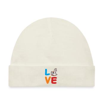 LOVE SCHAUKELPFERD - Baby Premium Organic Mütze - Naturweiß - Vorne
