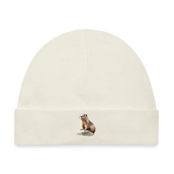 Murmeltiere Murmeltier - Baby Premium Organic Mütze - Naturweiß - Vorne
