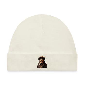 Rottweiler - Baby Premium Organic Mütze - Naturweiß - Vorne