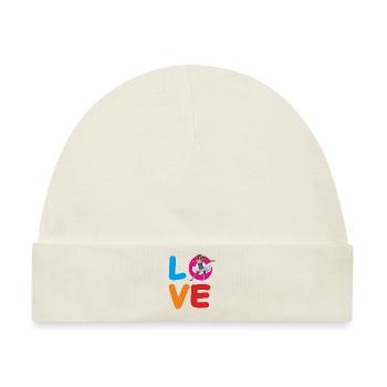 EISKUNSTLAUF LOVE - Baby Premium Organic Mütze - Naturweiß - Vorne