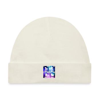Techno Periodensystem ! Perfektes Rave & Festival - Baby Premium Organic Mütze - Naturweiß - Vorne