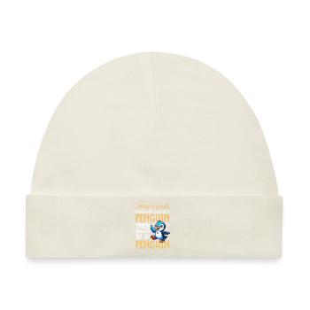 Penguine Vogelliebhaber Penguin -Enthusiast - Baby Premium Organic Mütze - Naturweiß - Vorne