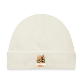 Mäuse Maus - Baby Premium Organic Mütze - Naturweiß - Vorne