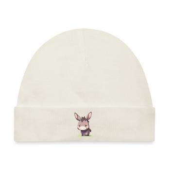 Donkey Esel - Baby Premium Organic Mütze - Naturweiß - Vorne