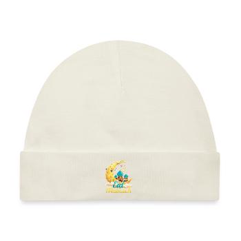 Eid Mubarak Festliche Mondlandschaft - Baby Premium Organic Mütze - Naturweiß - Vorne