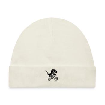 Dino Motocross Dinosaur T-Rex Dinosaur - Baby Premium Organic Mütze - Naturweiß - Vorne