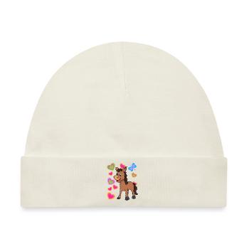 Esel Kinder Kind - Baby Premium Organic Mütze - Naturweiß - Vorne