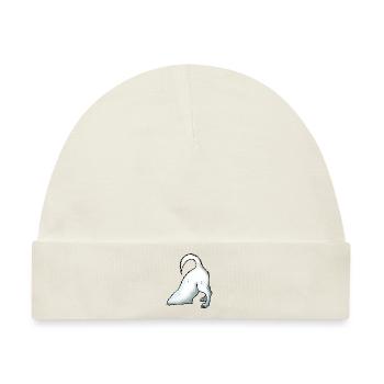 Jack Russel buddelt - Baby Premium Organic Mütze - Naturweiß - Vorne