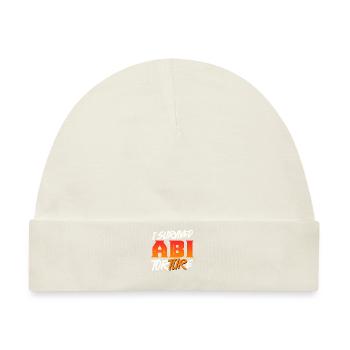 Abiturienten I SURVIVED ABI TORTURE Lustiges - Baby Premium Organic Mütze - Naturweiß - Vorne