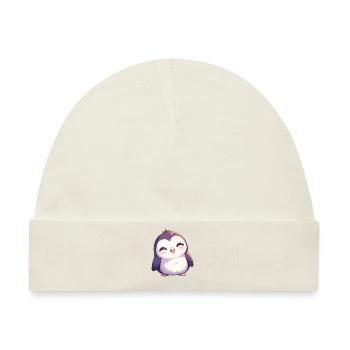 Pinguine Pinguin - Baby Premium Organic Mütze - Naturweiß - Vorne