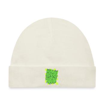 Grüne Bohnen Bohne Gemüse Retro Vintage - Baby Premium Organic Mütze - Naturweiß - Vorne