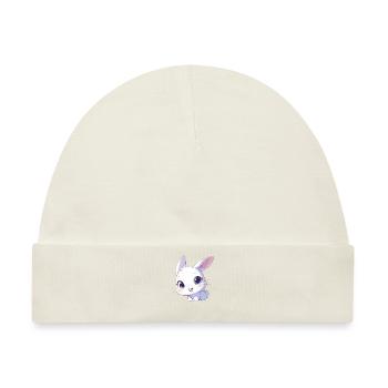 Hasen Hase - Baby Premium Organic Mütze - Naturweiß - Vorne
