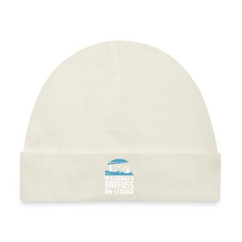 Ostsee Nordseeküste In Gedanken Barfuss am Strand - Baby Premium Organic Mütze - Naturweiß - Vorne