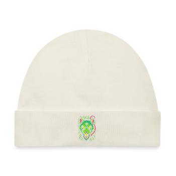 Dreiaugige Neon-Ratte mit Wahnsinnsblick - Baby Premium Organic Mütze - Naturweiß - Vorne