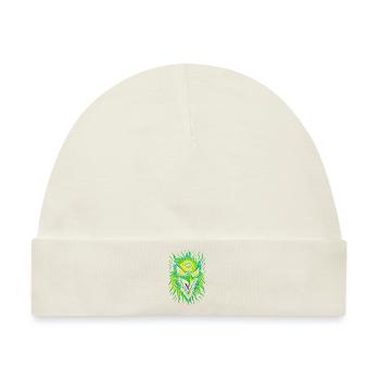 Psycho-Vogel mit drittem Auge Neon Adler - Baby Premium Organic Mütze - Naturweiß - Vorne