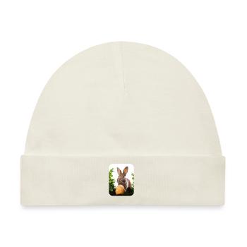Osterhase - Baby Premium Organic Mütze - Naturweiß - Vorne