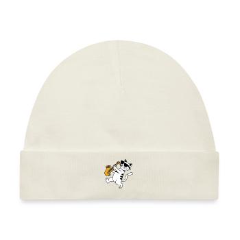 Katze Blaskapelle Saxophon Sonnebrille - Baby Premium Organic Mütze - Naturweiß - Vorne