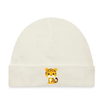 kleiner Leopard - Baby Premium Organic Mütze - Naturweiß - Vorne