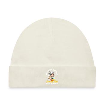 Helikopter-Hundemama Liebe & Leinen! Hundemama - Baby Premium Organic Mütze - Naturweiß - Vorne