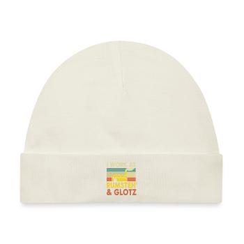 Ich arbeite bei Rumsteh & Glotz - Baby Premium Organic Mütze - Naturweiß - Vorne
