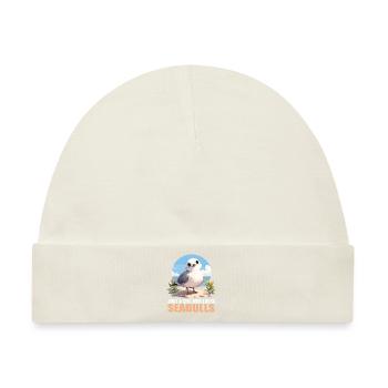Möwen Möwe - Baby Premium Organic Mütze - Naturweiß - Vorne