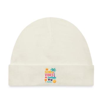 Summer Vibes - Baby Premium Organic Mütze - Naturweiß - Vorne