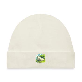 Schafe Schaf - Baby Premium Organic Mütze - Naturweiß - Vorne