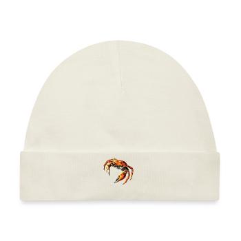 Krebs Krabbe Krebstiere Crab Strandkrabbe Krebse - Baby Premium Organic Mütze - Naturweiß - Vorne