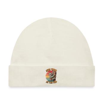 See You at the Top – Kletter Faultier - Baby Premium Organic Mütze - Naturweiß - Vorne