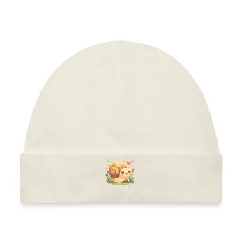 Schnecken Schnecke - Baby Premium Organic Mütze - Naturweiß - Vorne