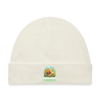 Schnecken Schnecke - Baby Premium Organic Mütze - Naturweiß - Vorne