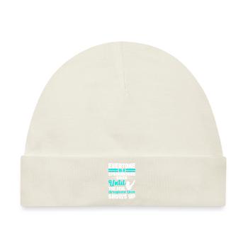 Kunstspringen Turmspringer Sprungbrett - Baby Premium Organic Mütze - Naturweiß - Vorne