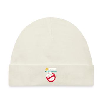 Tierschutz STOPPT TIERVERSUCHE GEGEN VERSUCHE - Baby Premium Organic Mütze - Naturweiß - Vorne