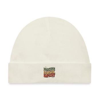Radikale Empathie ausüben Cooles Statement - Baby Premium Organic Mütze - Naturweiß - Vorne