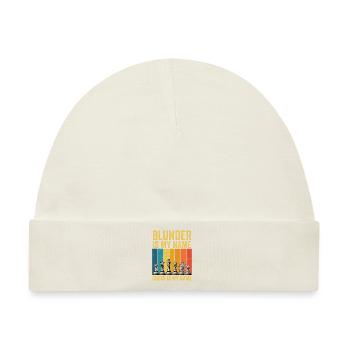 Schachspiel Schach Design Schachfiguren Retro - Baby Premium Organic Mütze - Naturweiß - Vorne