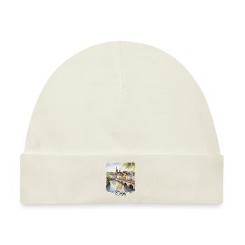 Basel Aquarell, Basel Schweiz - Baby Premium Organic Mütze - Naturweiß - Vorne