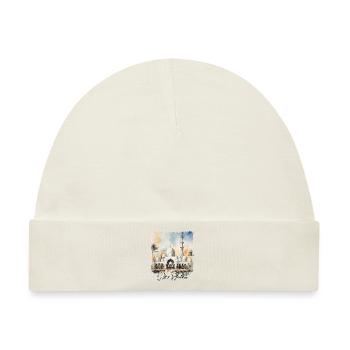 Abu Dhabi Aquarell – ich liebe Abu Dhabi - Baby Premium Organic Mütze - Naturweiß - Vorne