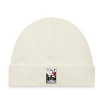 Japanisch Vintage Kyoto Japan - Baby Premium Organic Mütze - Naturweiß - Vorne