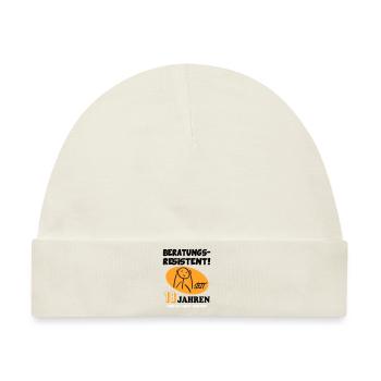 Comic Geburtstag 18 Jahre Happy Birthday - Baby Premium Organic Mütze - Naturweiß - Vorne