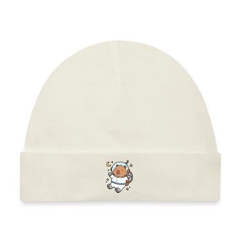Niedliche Capybara-Astronautin schwebt im Weltraum - Baby Premium Organic Mütze - Naturweiß - Vorne