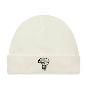 Basketballkorb - Baby Premium Organic Mütze - Naturweiß - Vorne