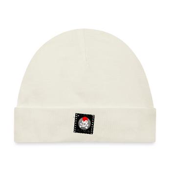 punks not dead patch - Baby Premium Organic Mütze - Naturweiß - Vorne