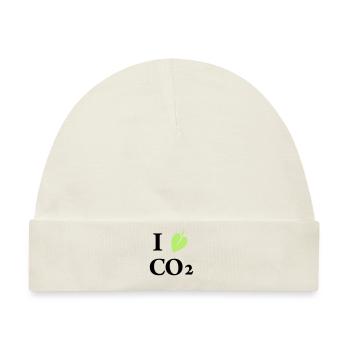 i love co2 - Baby Premium Organic Mütze - Naturweiß - Vorne