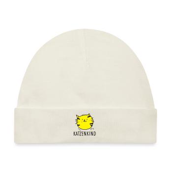Katzenkind (b) - Baby Premium Organic Mütze - Naturweiß - Vorne