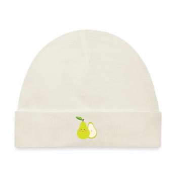 Birne - Baby Premium Organic Mütze - Naturweiß - Vorne